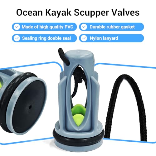 2 Pack Kayak Scupper Valves for Sit On Top Fishing Kayaks