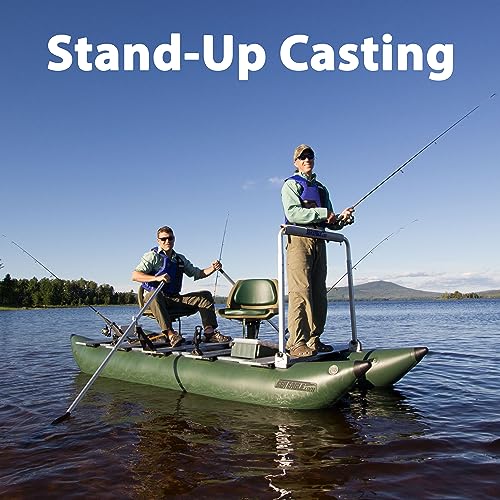 One to Two Person Inflatable Fishing Pontoon Boat with Swivel Seats