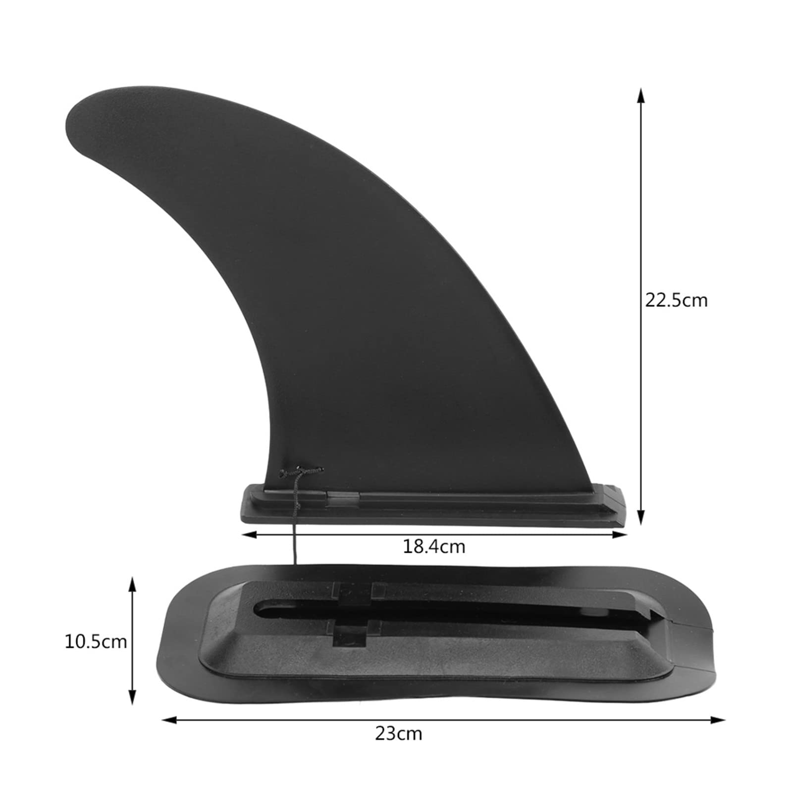 Detachable PVC Center Fin with Base for SUP Boards and Surfboards