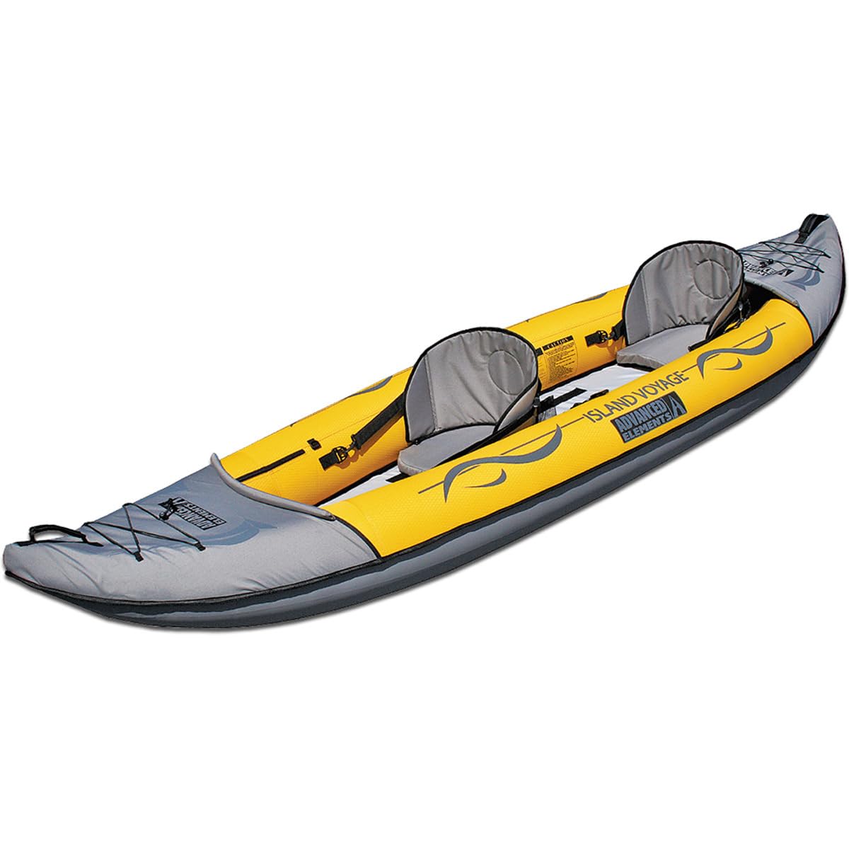 Yellow 11 ft Convertible Inflatable Recreational Kayak for One or Two