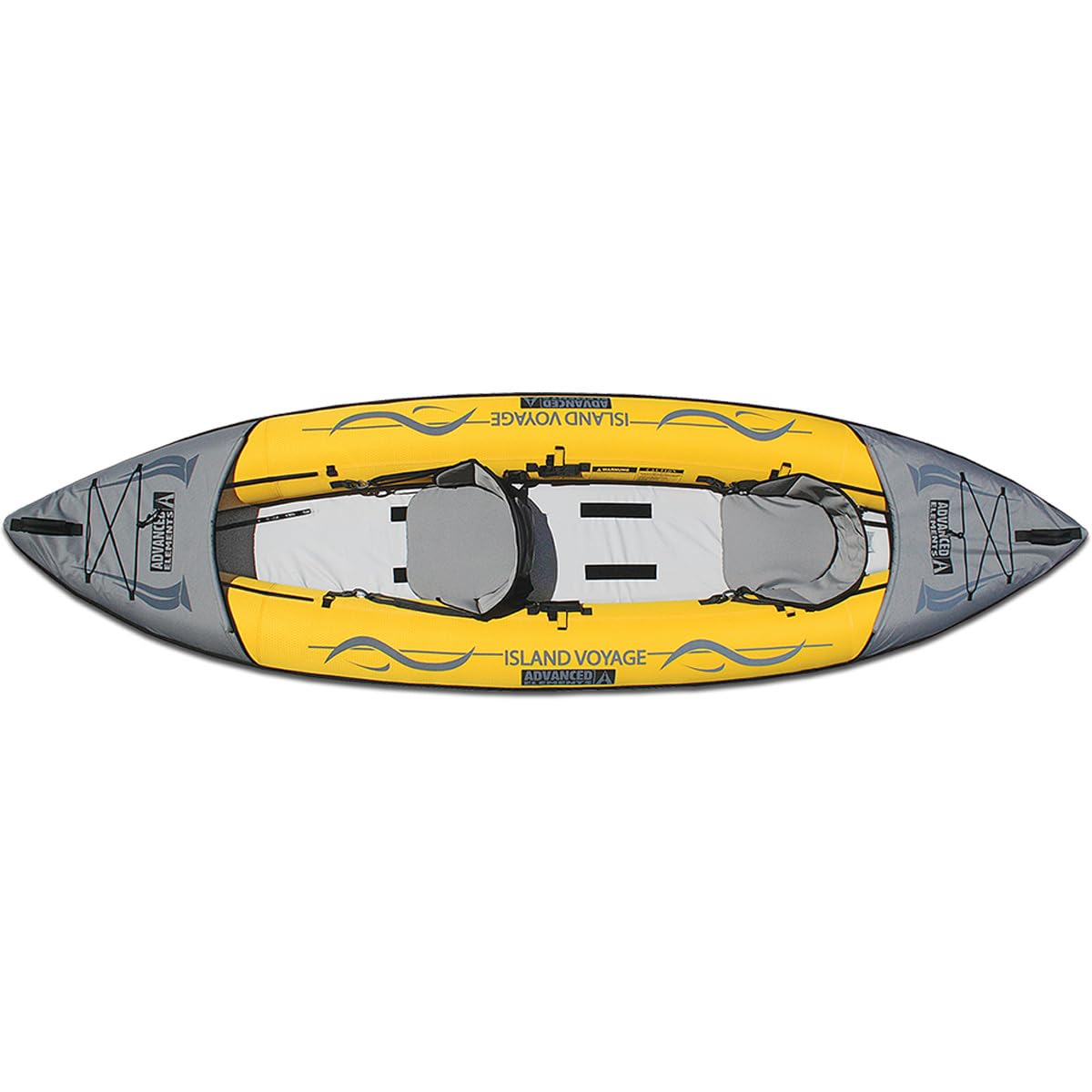 Yellow 11 ft Convertible Inflatable Recreational Kayak for One or Two
