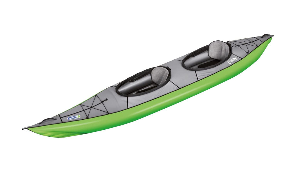 Two Person Red Inflatable Closed Kayak Lightweight Recreational Boat