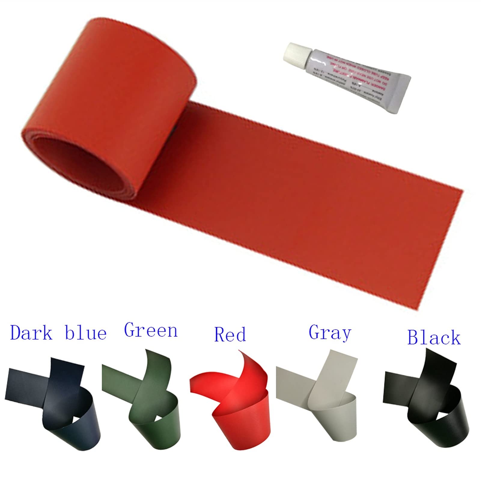 Blue PVC Inflatable Kayak Canoe Repair Patch Kit with Adhesive Glue