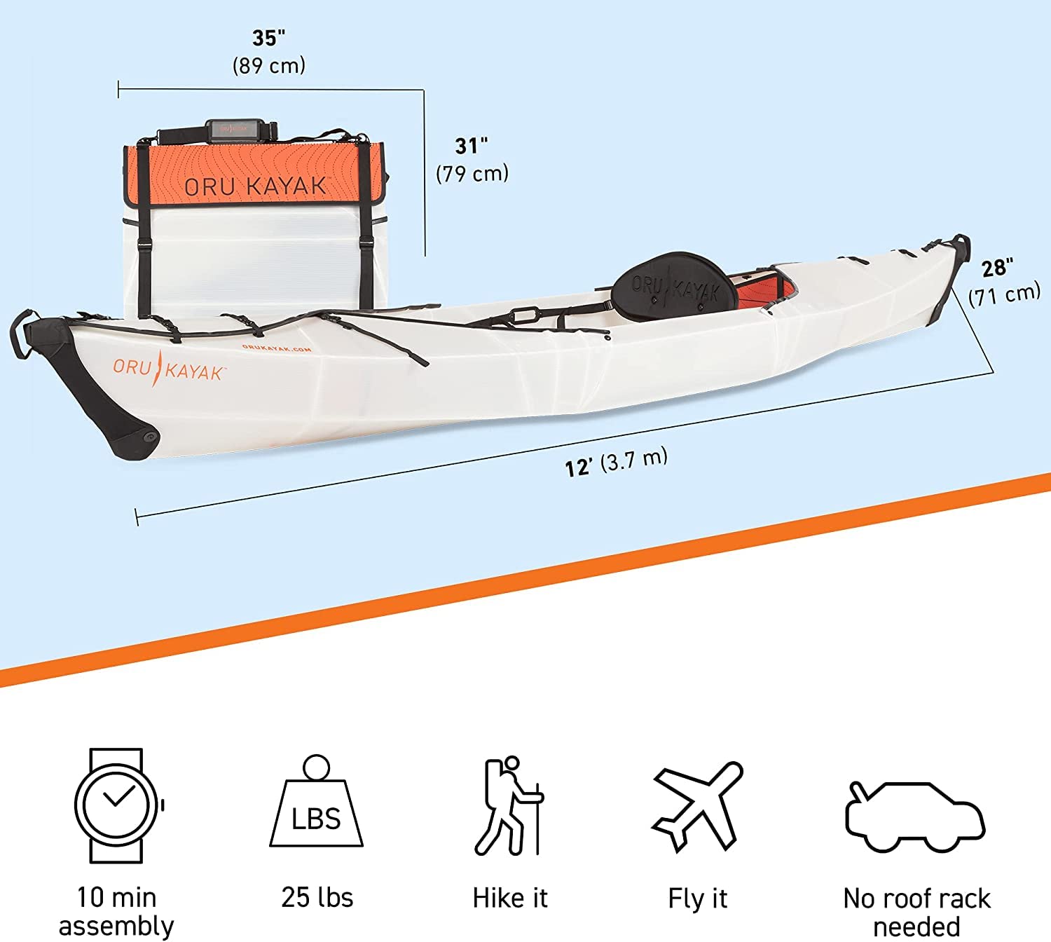 Stable Durable Lightweight Lake River Kayak for Family Day Trips