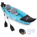 10.5 FT 2 Person Inflatable Tandem Touring Kayak with Paddles