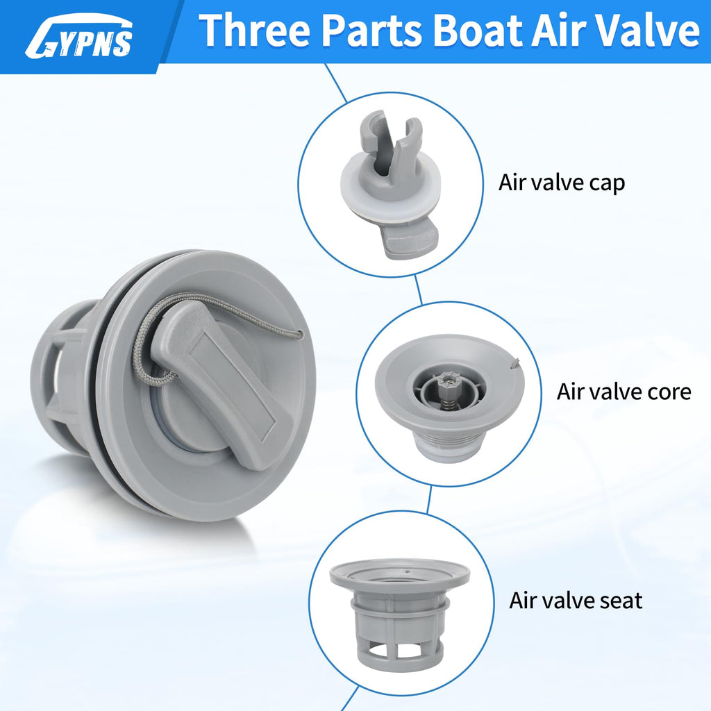 2 Pack PVC Air Valve Cap Plugs for Inflatable Kayak and Paddle Board