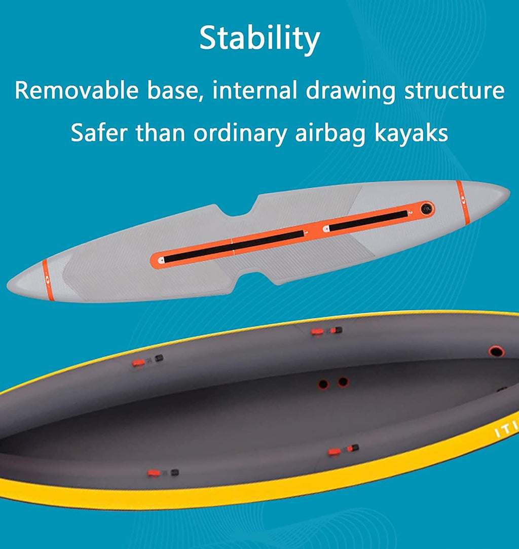 Thick High Pressure Inflatable Touring Kayak Rubber Dinghy Canoe