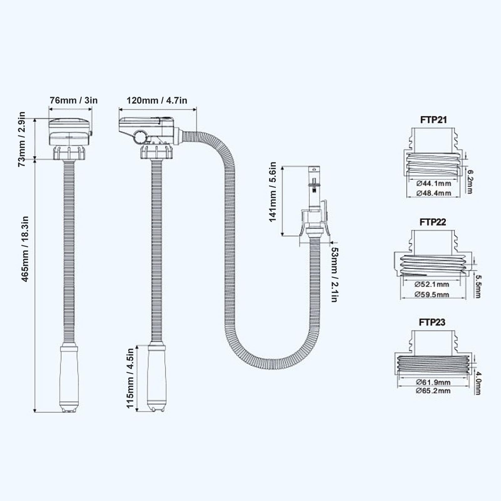 Electric Fuel Transfer Pump with Auto Stop Sensor for Gasoline Kerosene