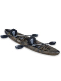 12 ft Tandem Fishing Recreational Kayak with Rod Holders 550 lb Capacity