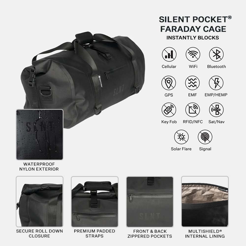 40L Waterproof Faraday Dry Duffel Bag with Signal Blocking Lining