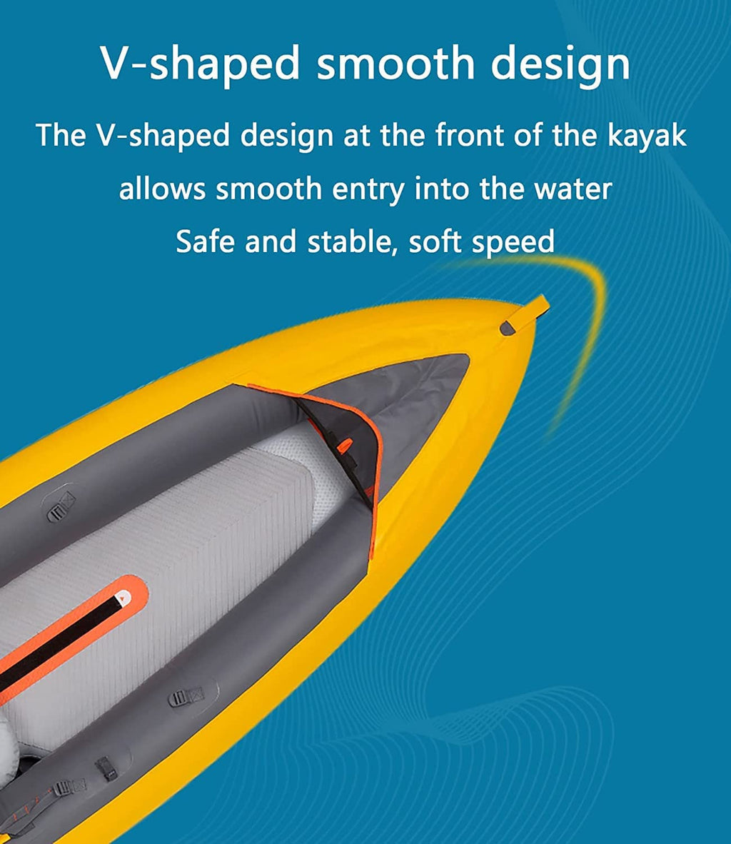 Thick High Pressure Inflatable Touring Kayak Rubber Dinghy Canoe