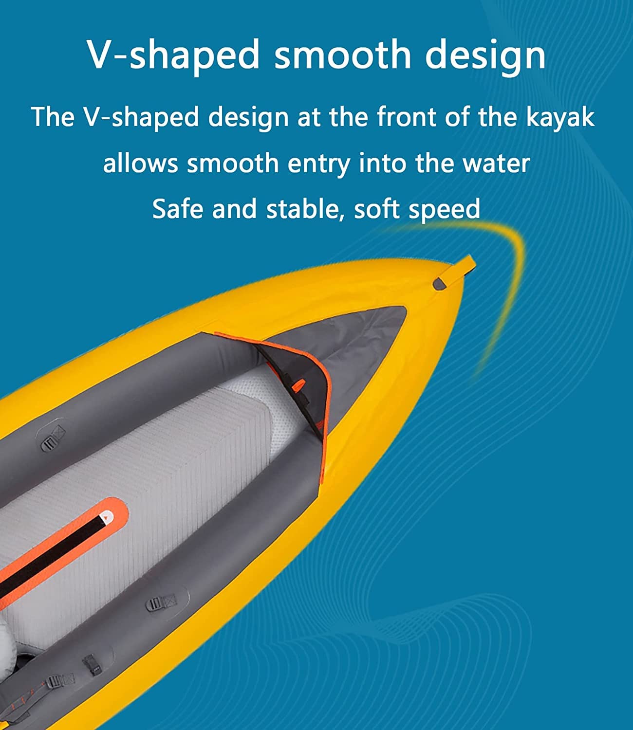 Thick High Pressure Inflatable Touring Kayak Rubber Dinghy Canoe