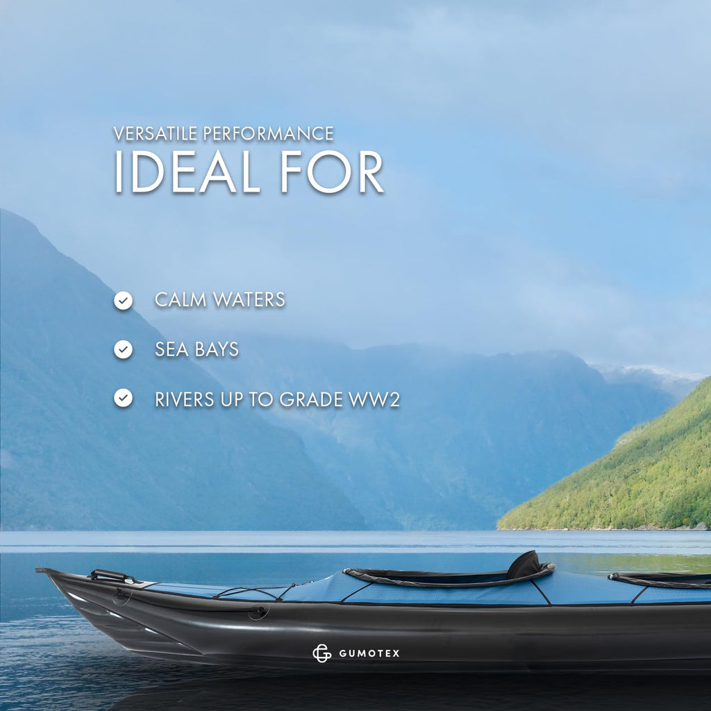 Inflatable Closed Kayak Reinforced Lightweight Recreational Adult Boat