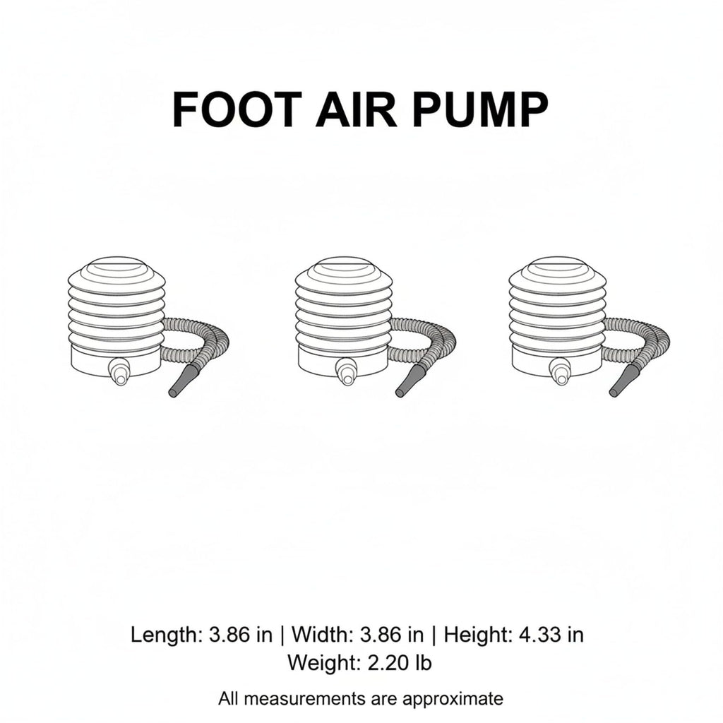 Hands Free Foot Air Pump for Inflatables Sports Balls and Camping Gear