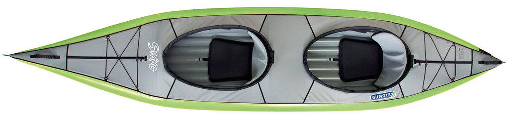 Two Person Red Inflatable Closed Kayak Lightweight Recreational Boat