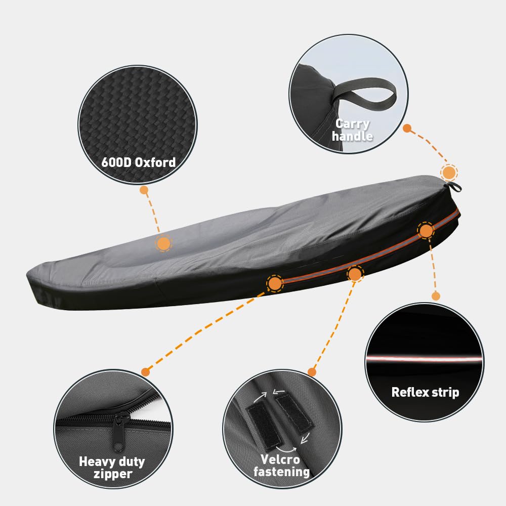 10 to 20 FT 600D Waterproof Kayak Canoe Cover with UV Protection