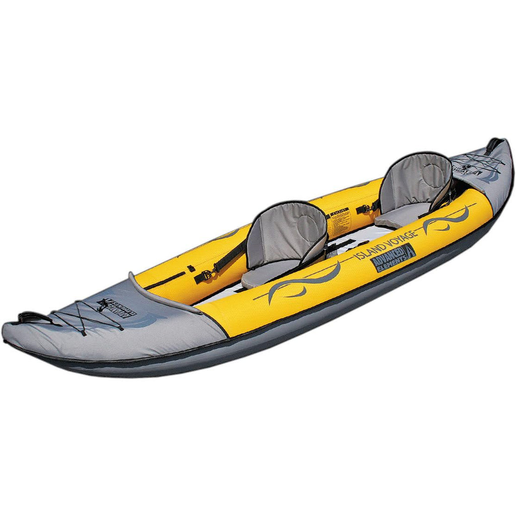 Yellow 11 ft Convertible Inflatable Recreational Kayak for One or Two