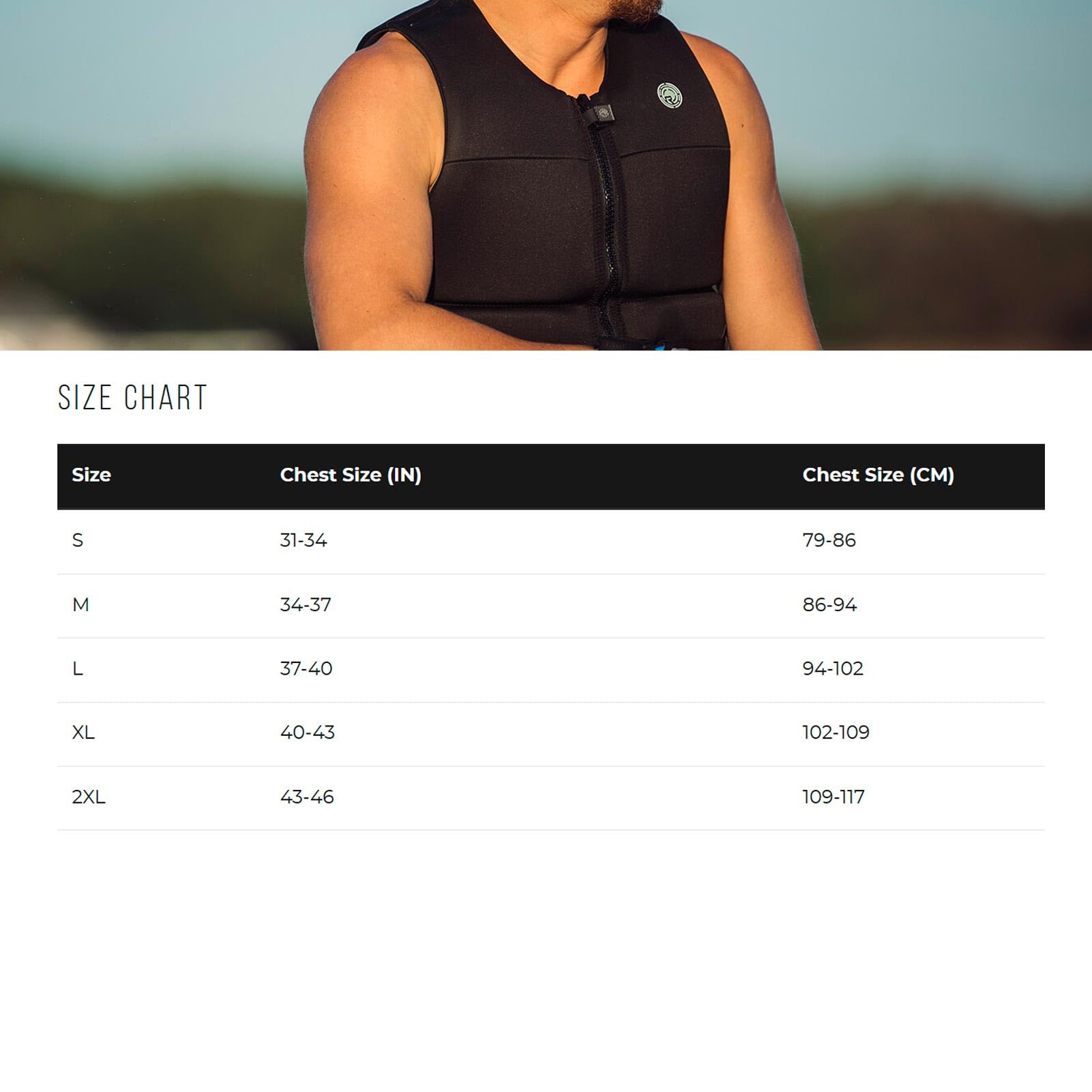 Mens CGA Neoprene Life Vest for Water Skiing and Wakeboarding
