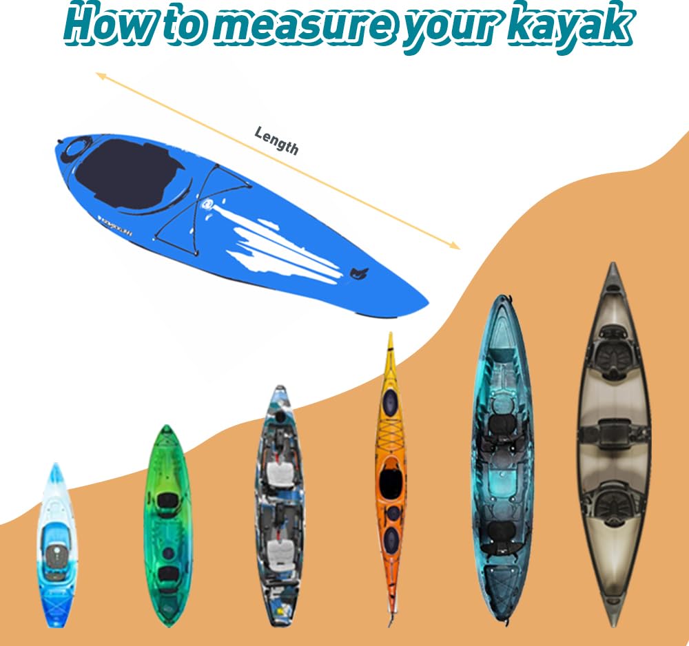 10 to 20 FT 600D Waterproof Kayak Canoe Cover with UV Protection