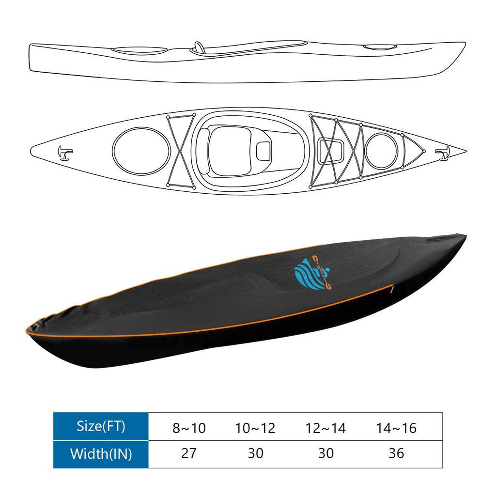 600D Waterproof Kayak Canoe Paddle Board Cover with UV Dust Protection