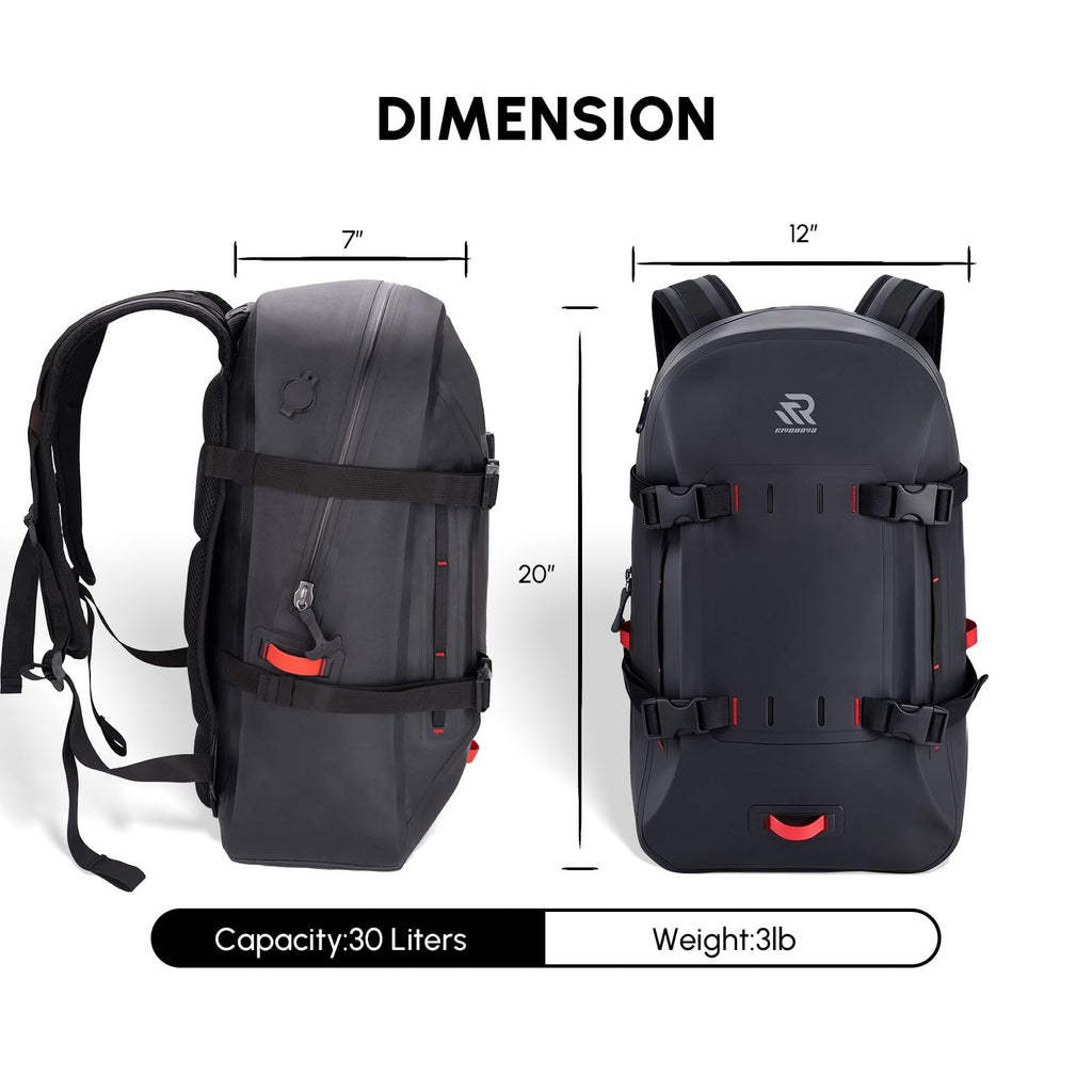 30L IPX7 Waterproof Backpack Dry Bag for Kayaking and Paddle Boarding