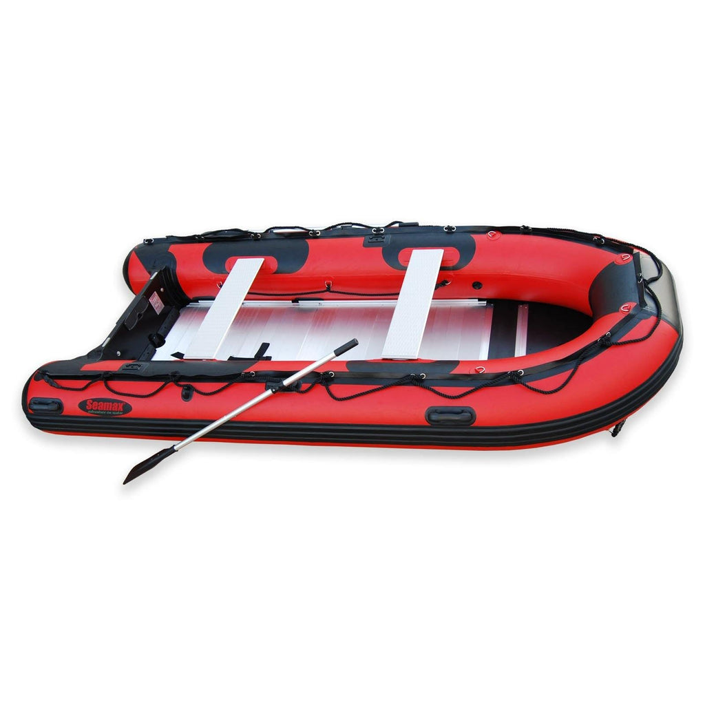 Red 12 ft Heavy Duty PVC Inflatable Boat for Six Person Fishing Cruising