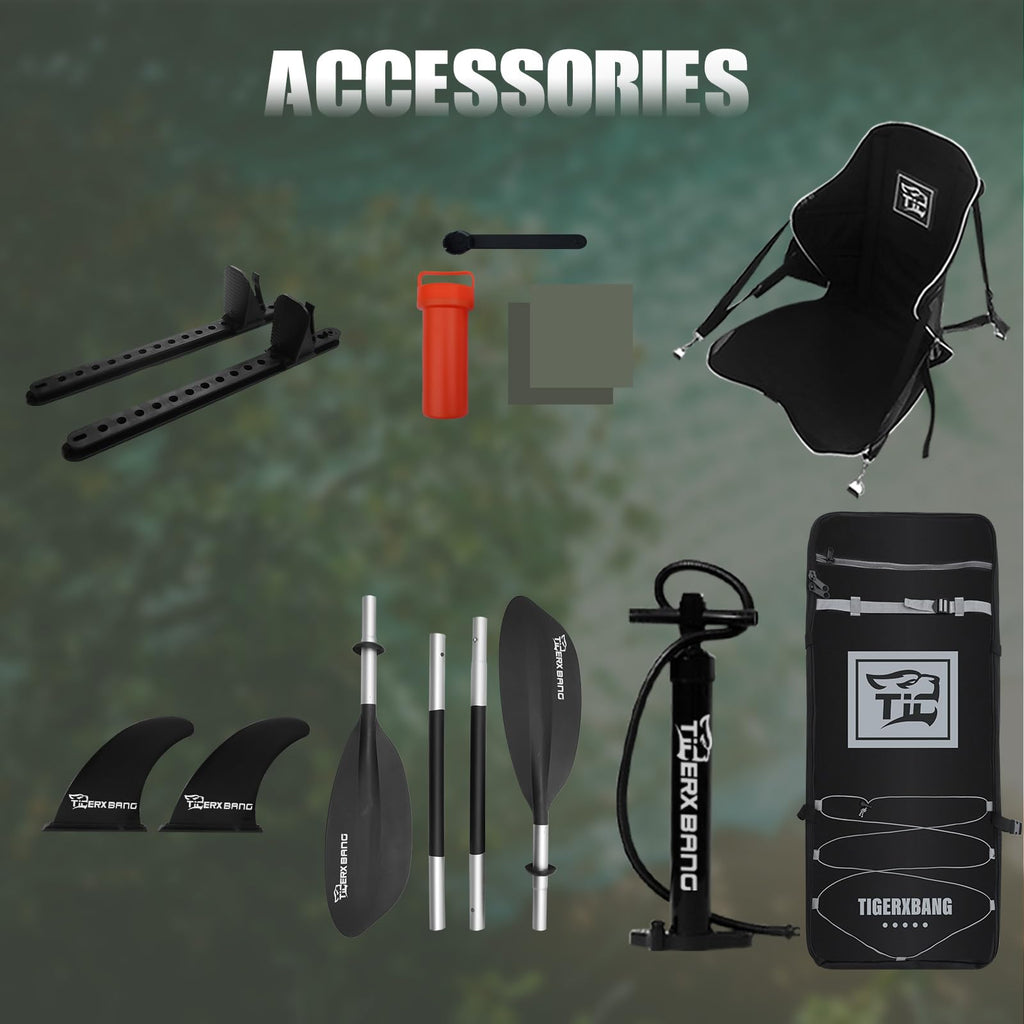 12 ft Inflatable SUP Kayak Set with Detachable Seat for Fishing Touring