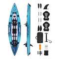 Two Person 700 lb Capacity Inflatable Sit In Kayak for Fishing Touring