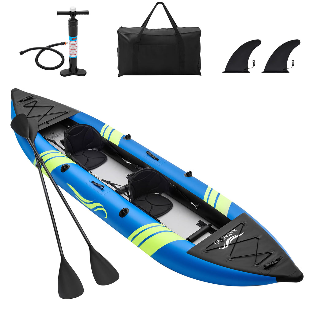 Portable 12 ft Two Person Inflatable Tandem Touring Kayak 507 lb Capacity
