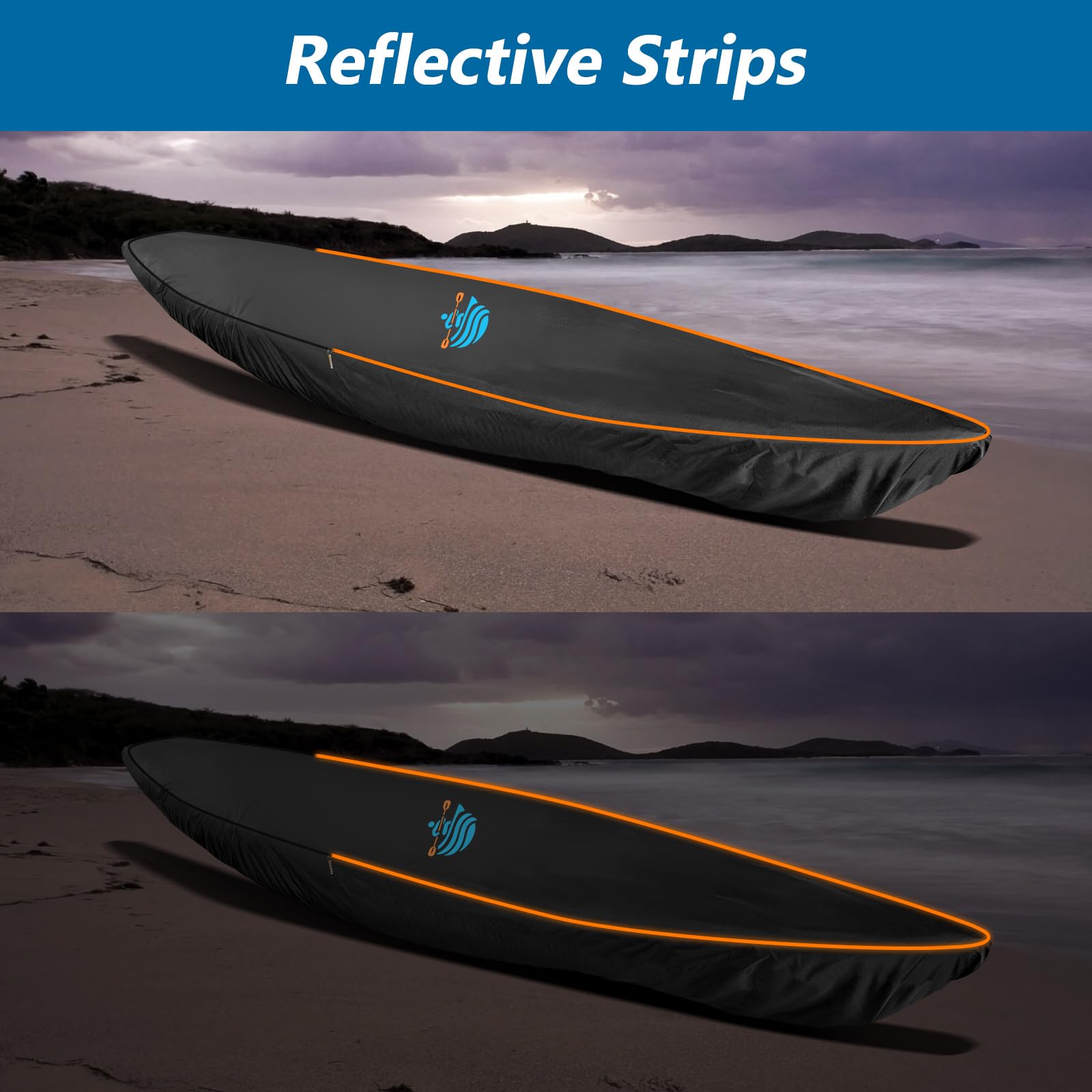 600D Waterproof Kayak Canoe Paddle Board Cover with UV Dust Protection