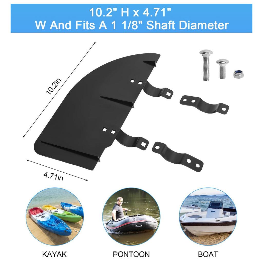 Trolling Motor Rudder Kit for Pontoon Fishing Kayak Canoe and Jon Boat