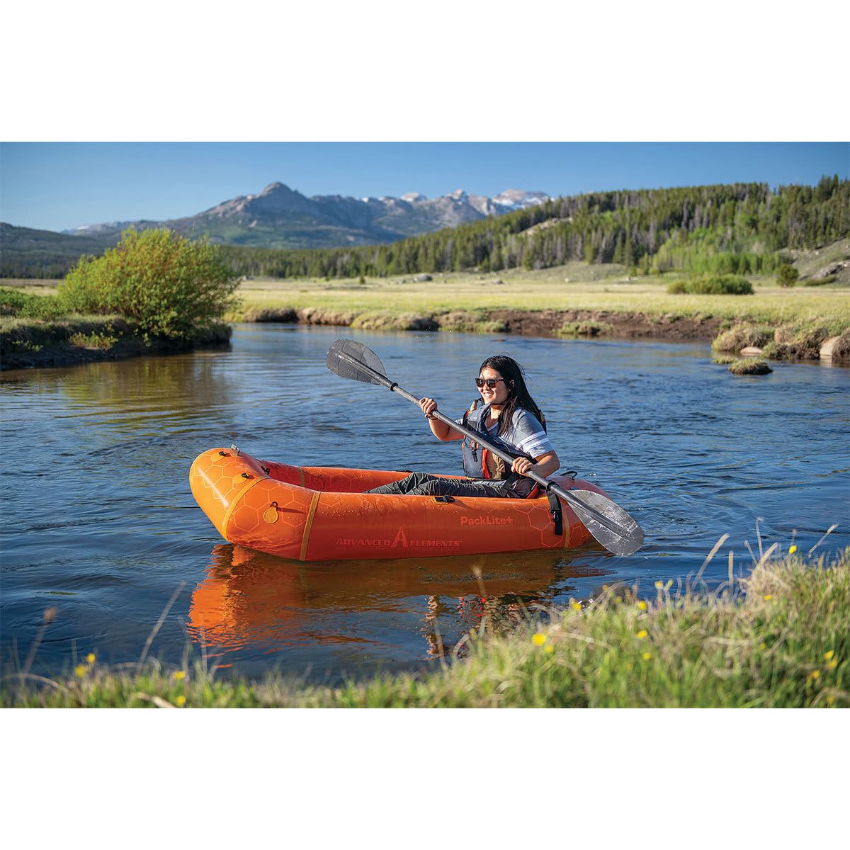 One or Two Person Inflatable Packraft Kayak for Lightweight Touring