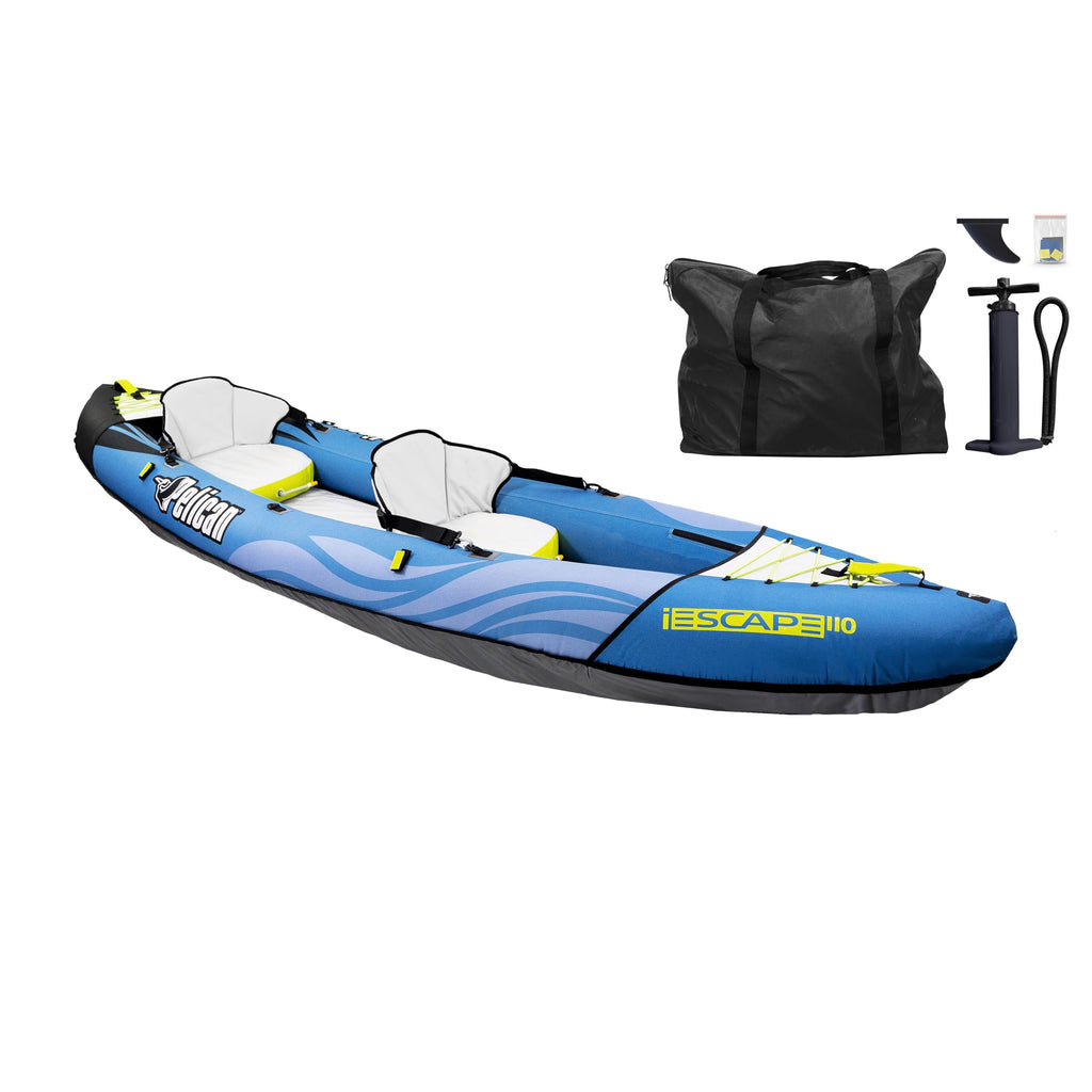 Compact Stable 1 to 2 Person Inflatable Recreational Kayak