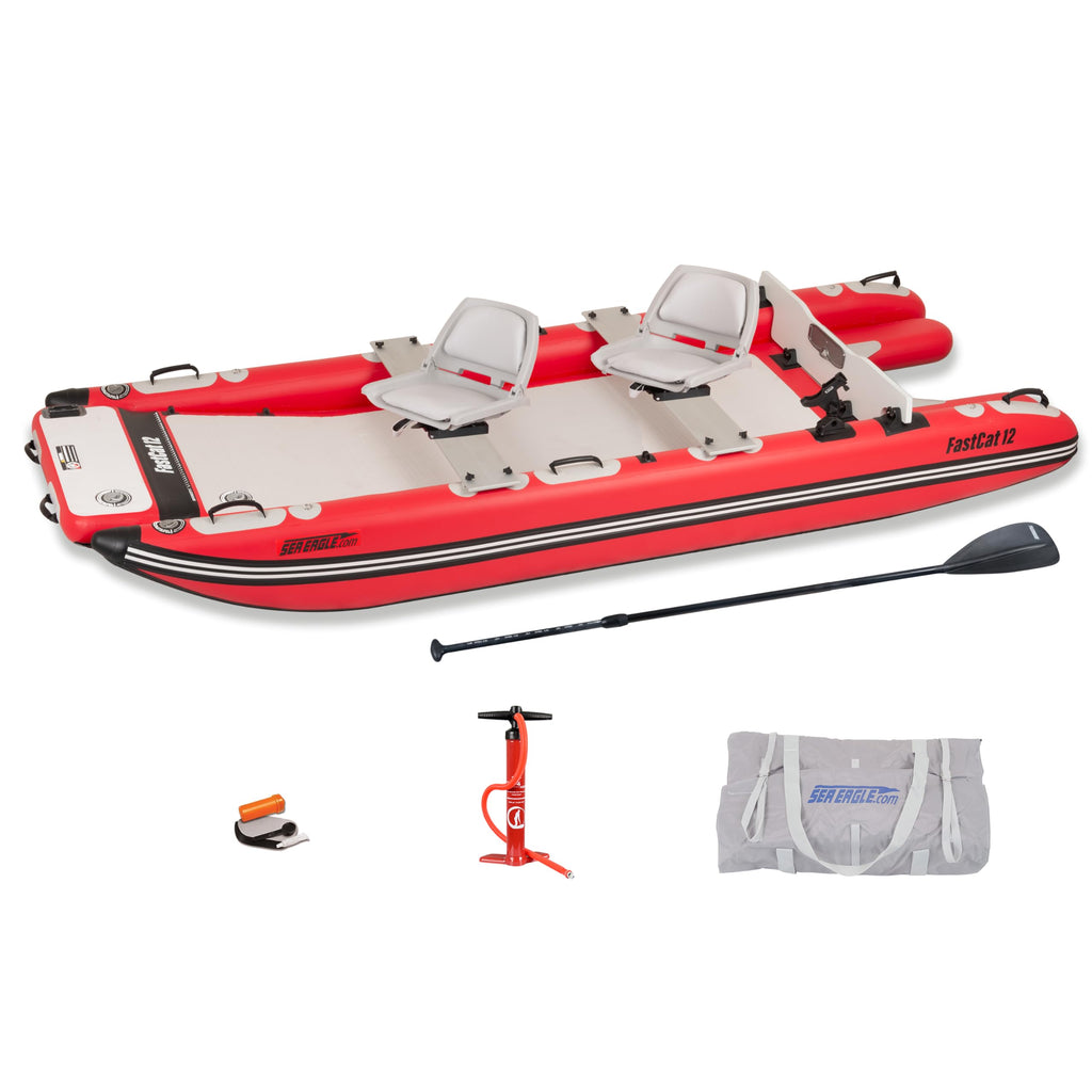 Two to Four Person High Pressure Drop Stitch Inflatable Catamaran Boat