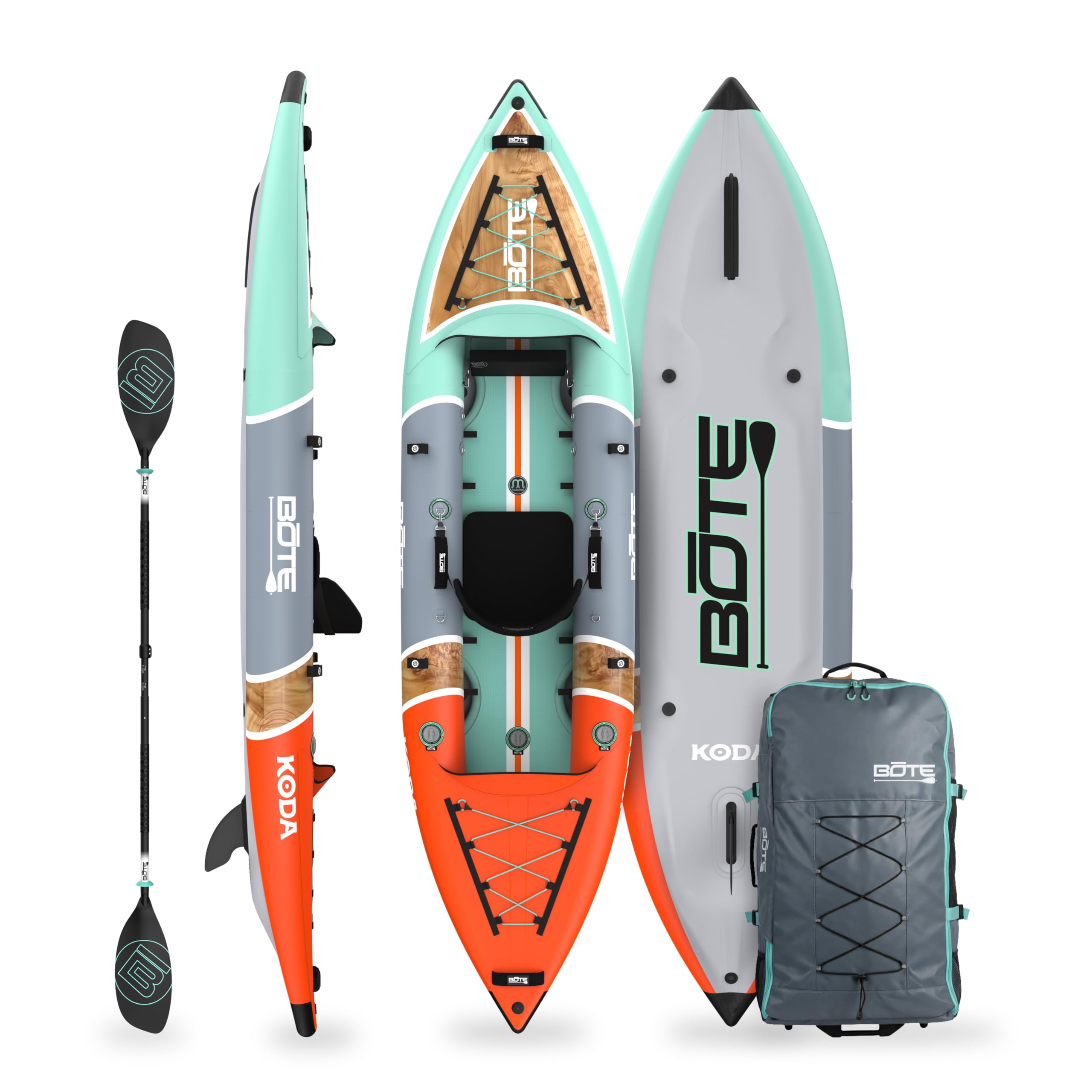 Packable Inflatable Kayak for Single Rider Fishing Adults Kids Family