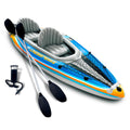 Two Person Portable Inflatable Kayak with Oars Pump Bag for Lakes Rivers