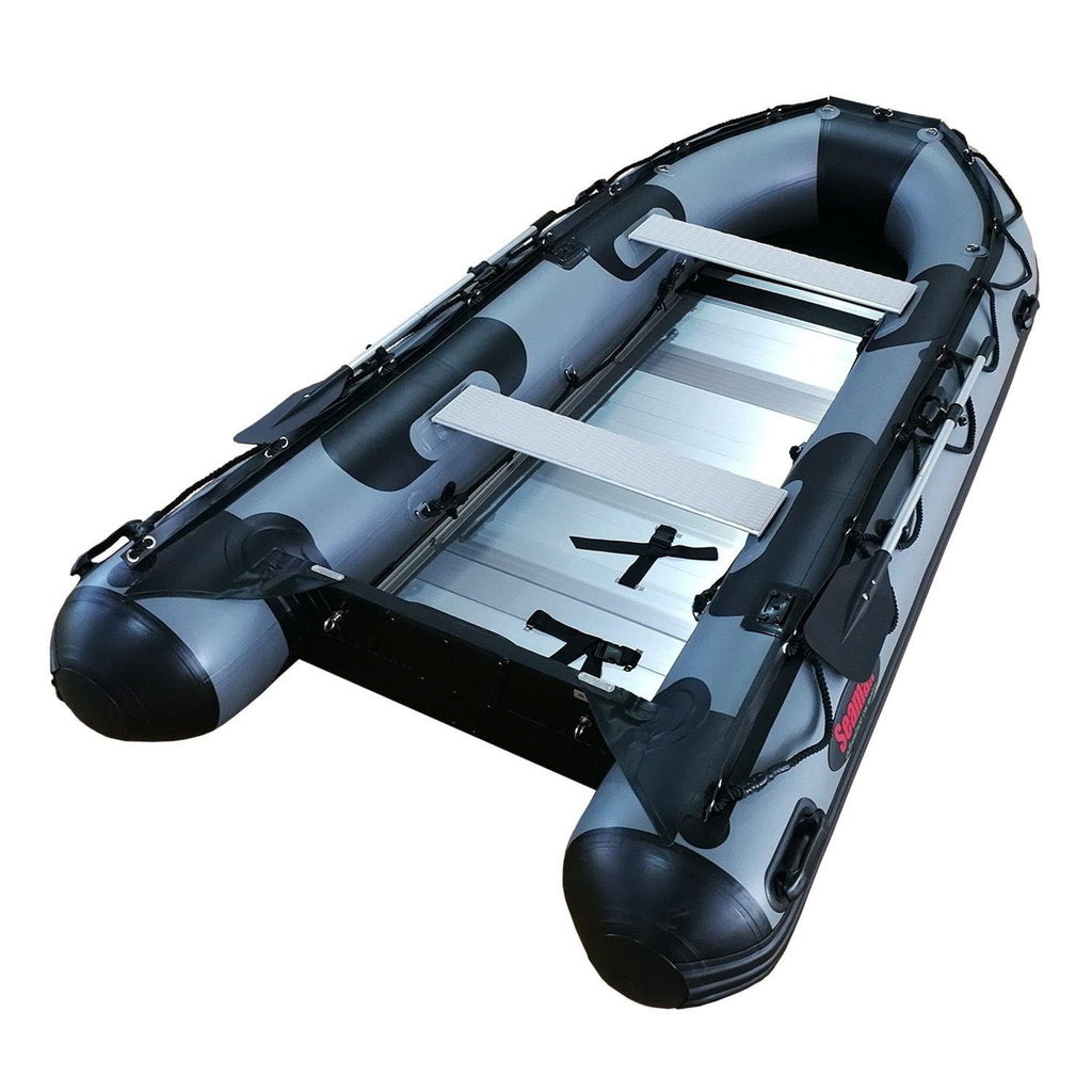 Red 12 ft Heavy Duty PVC Inflatable Boat for Six Person Fishing Cruising