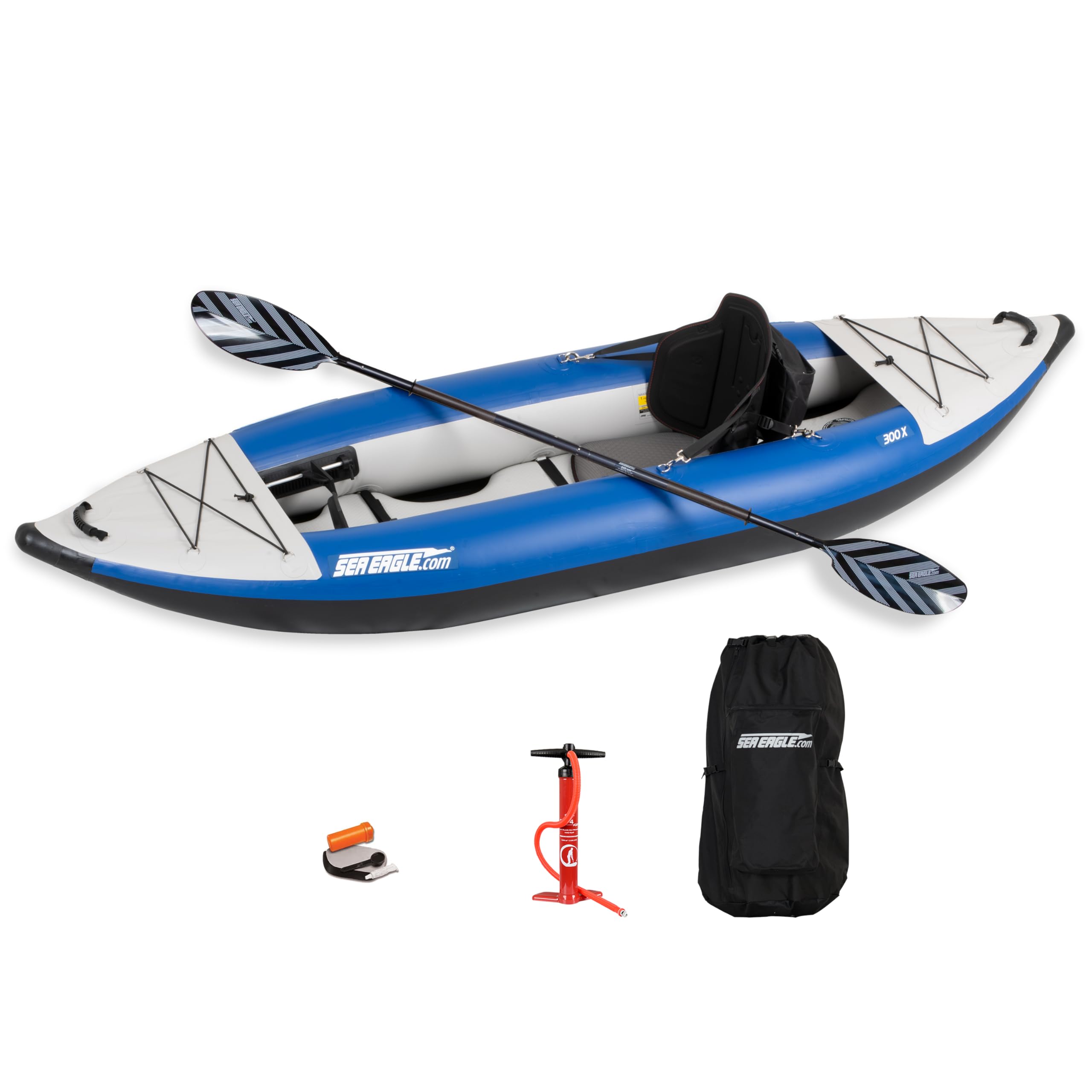 Solo Self Bailing Inflatable Whitewater Kayak Drop Stitch Floor