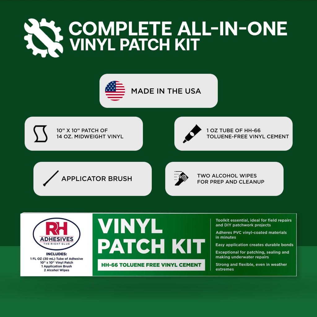10 Inch Vinyl Patch Kit for Inflatable Boat and Gear Repair
