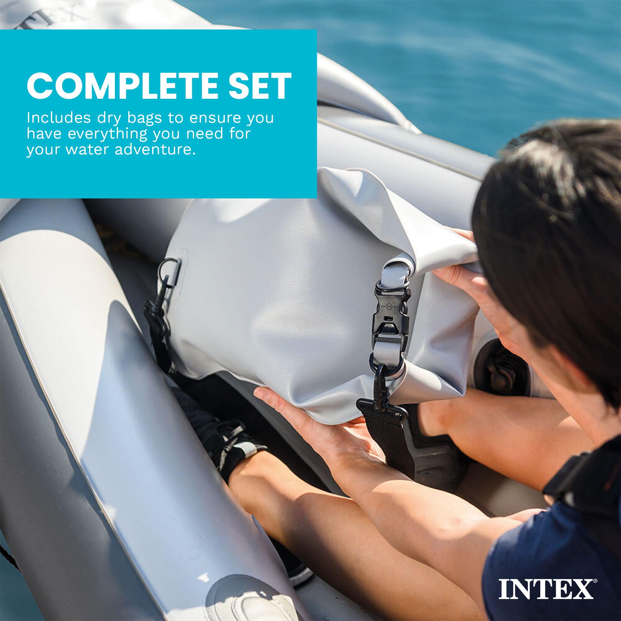 2 Person Inflatable Kayak Set with Oars and Pump