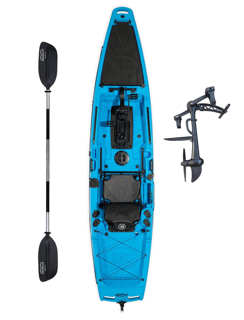 12 ft Pro Pedal Propeller Drive Sit on Top Fishing Kayak with Rudder