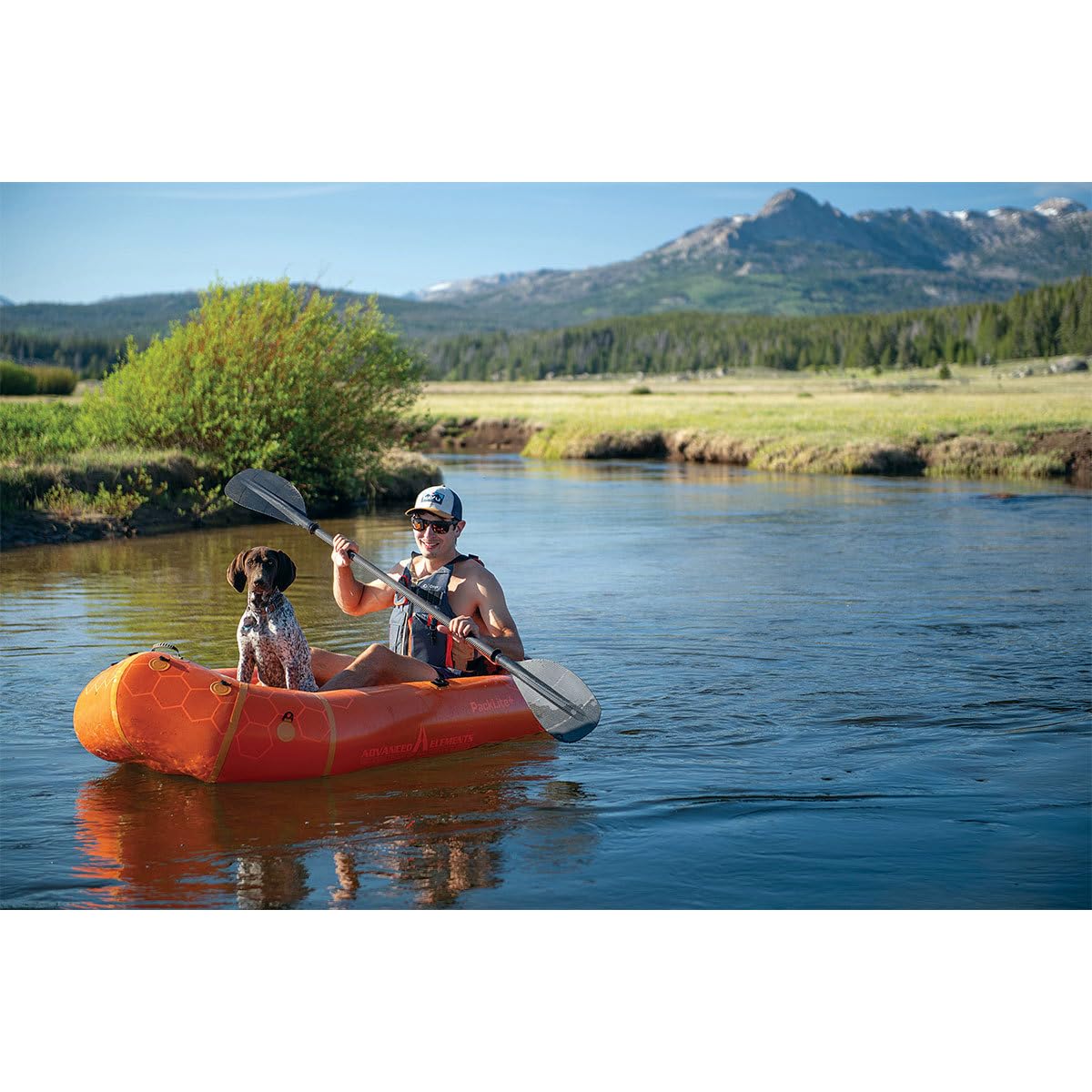 One or Two Person Inflatable Packraft Kayak for Lightweight Touring