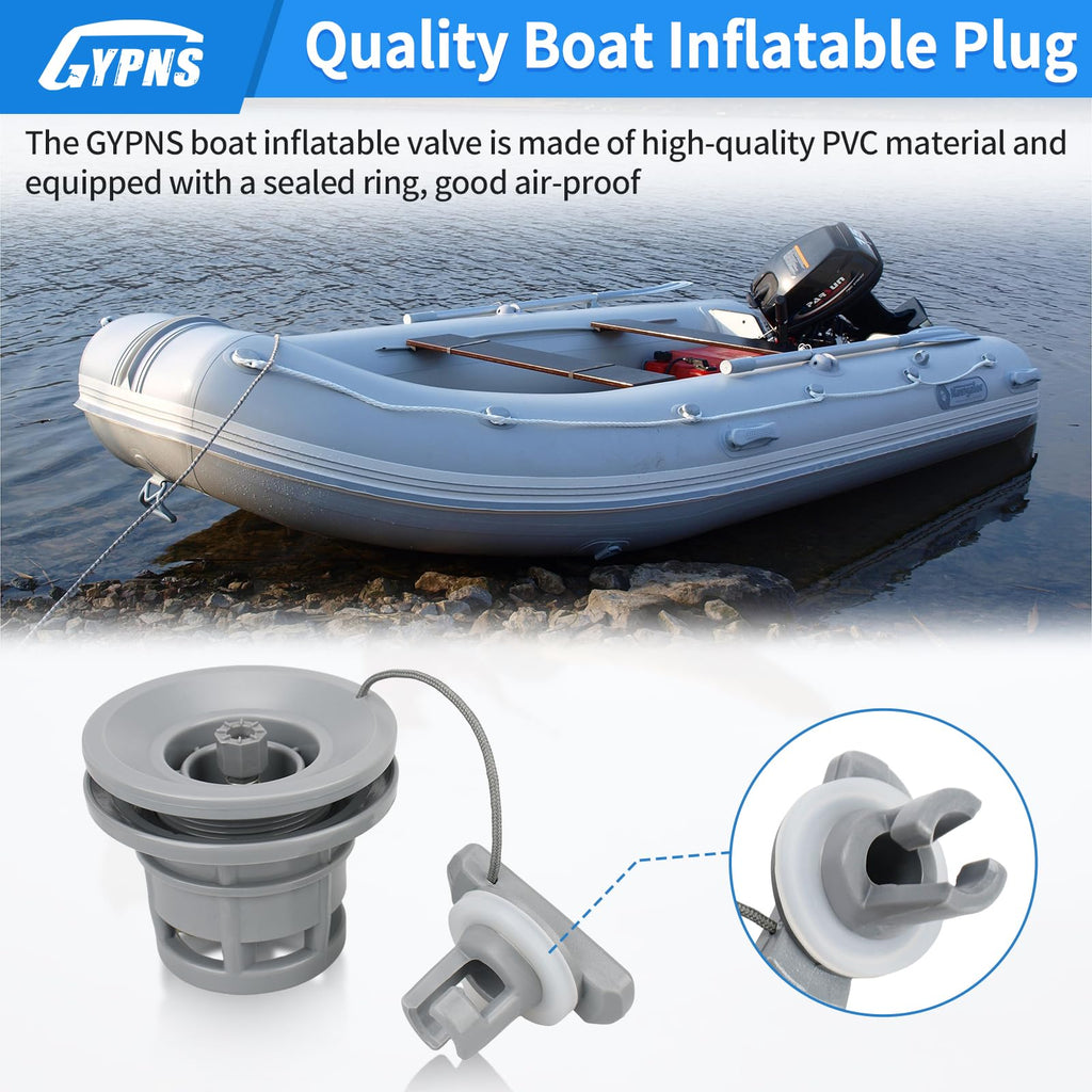 2 Pack PVC Air Valve Cap Plugs for Inflatable Kayak and Paddle Board