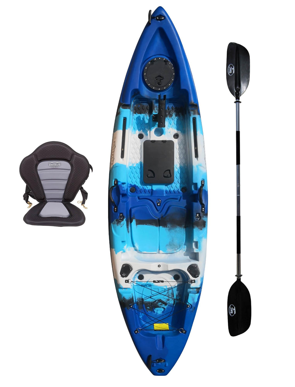9 ft Sit On Top Solo Fishing Kayak with Rod Holders for Lakes Rivers