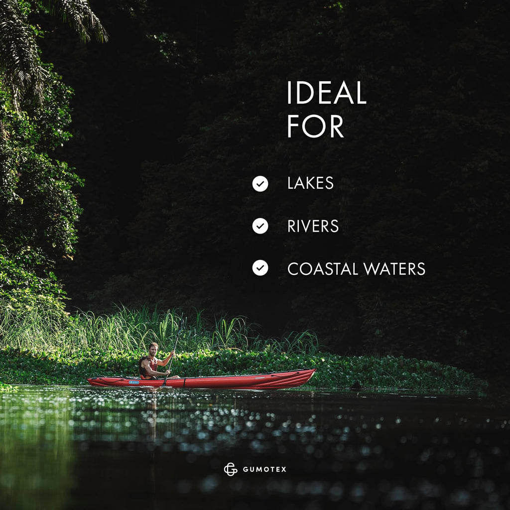 Two Person Tandem Inflatable Sit On Top Touring Kayak for Lakes Rivers Sea