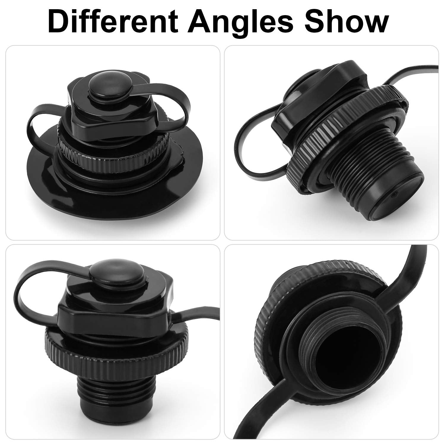 4 Pack One Way Boston Air Valves for Dinghy Raft Kayak and Airbed