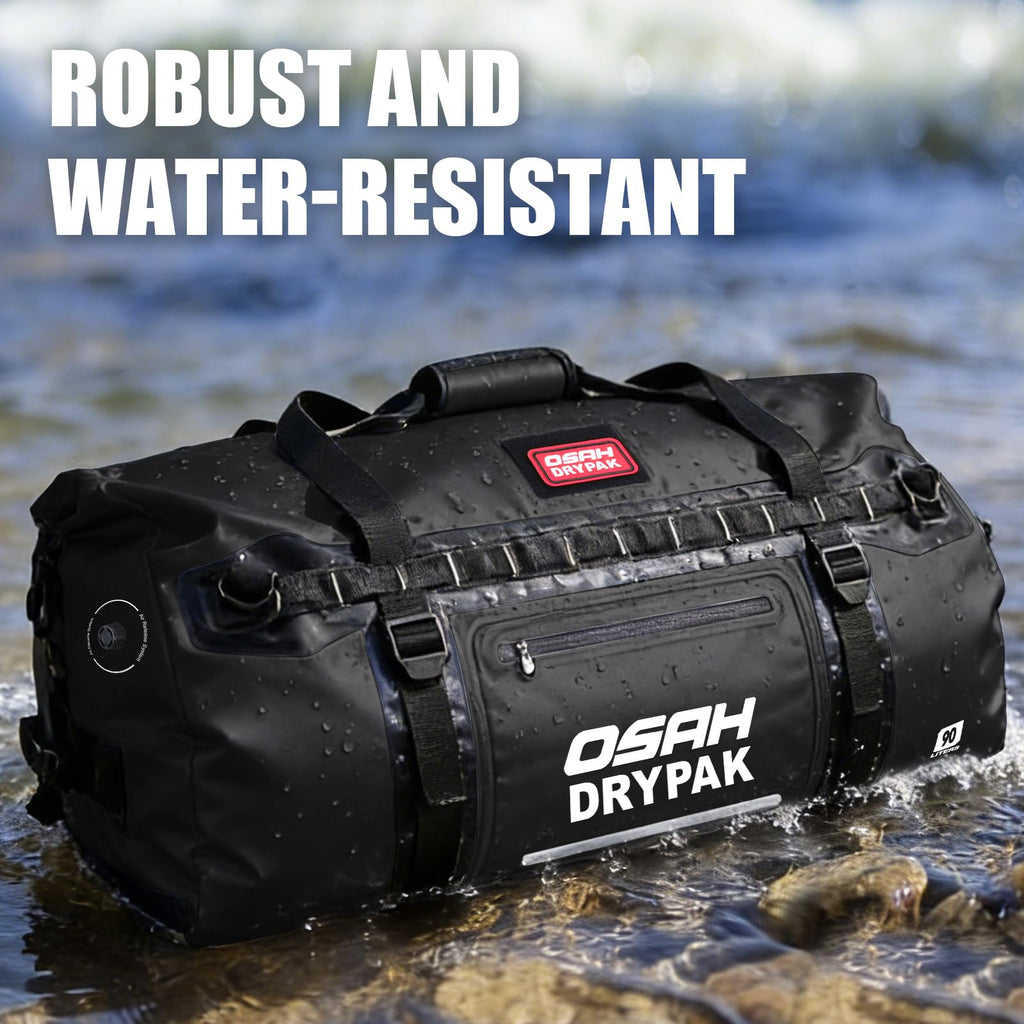 Heavy Duty Waterproof Roll Top Travel Duffel Bag with Straps and Handles