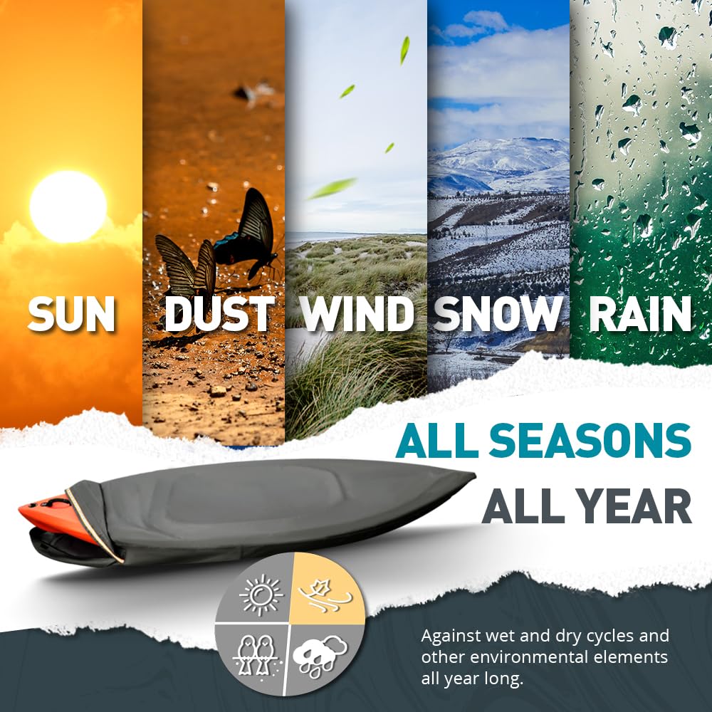 10 to 20 FT 600D Waterproof Kayak Canoe Cover with UV Protection