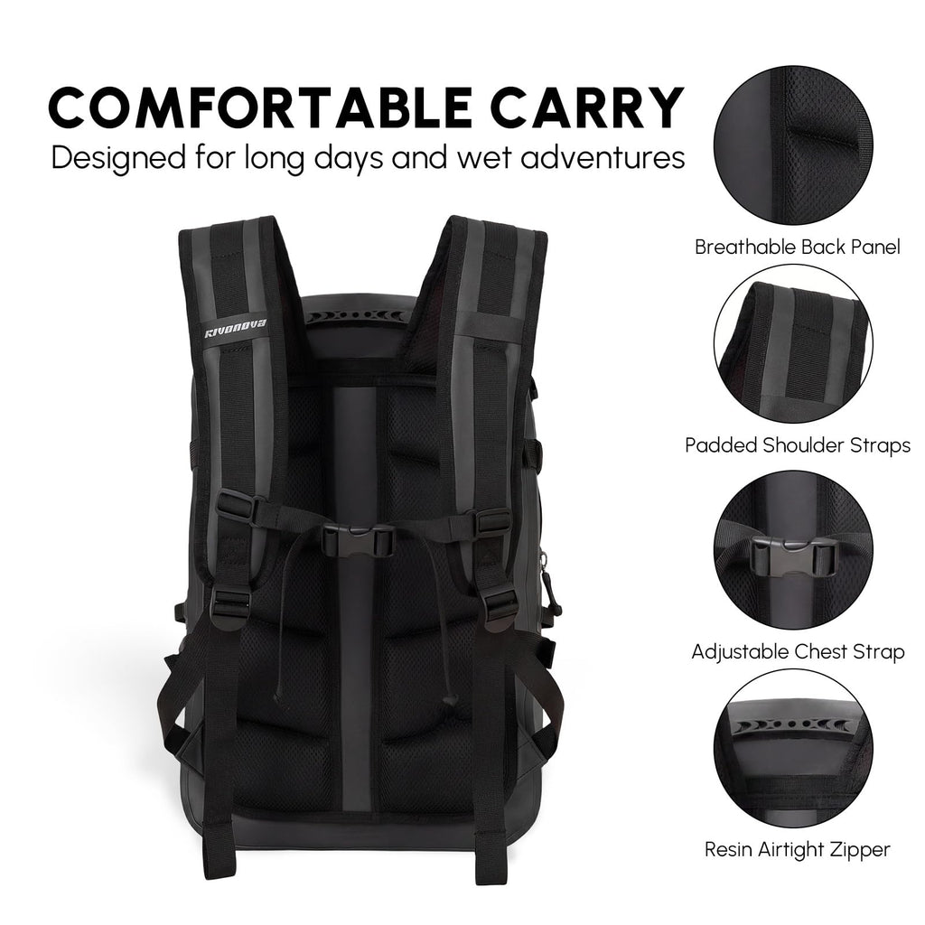 30L IPX7 Waterproof Backpack Dry Bag for Kayaking and Paddle Boarding