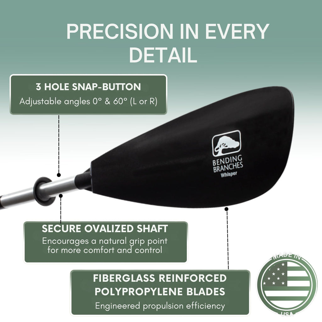 2 Piece Kayak Paddle with Aluminum Shaft and Polypropylene Blades